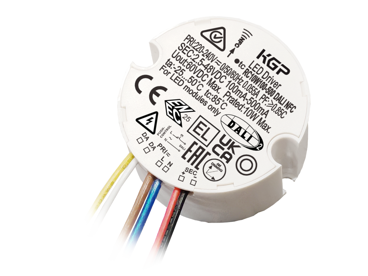 KGP RC10W100-500 DALI NFC LED driver